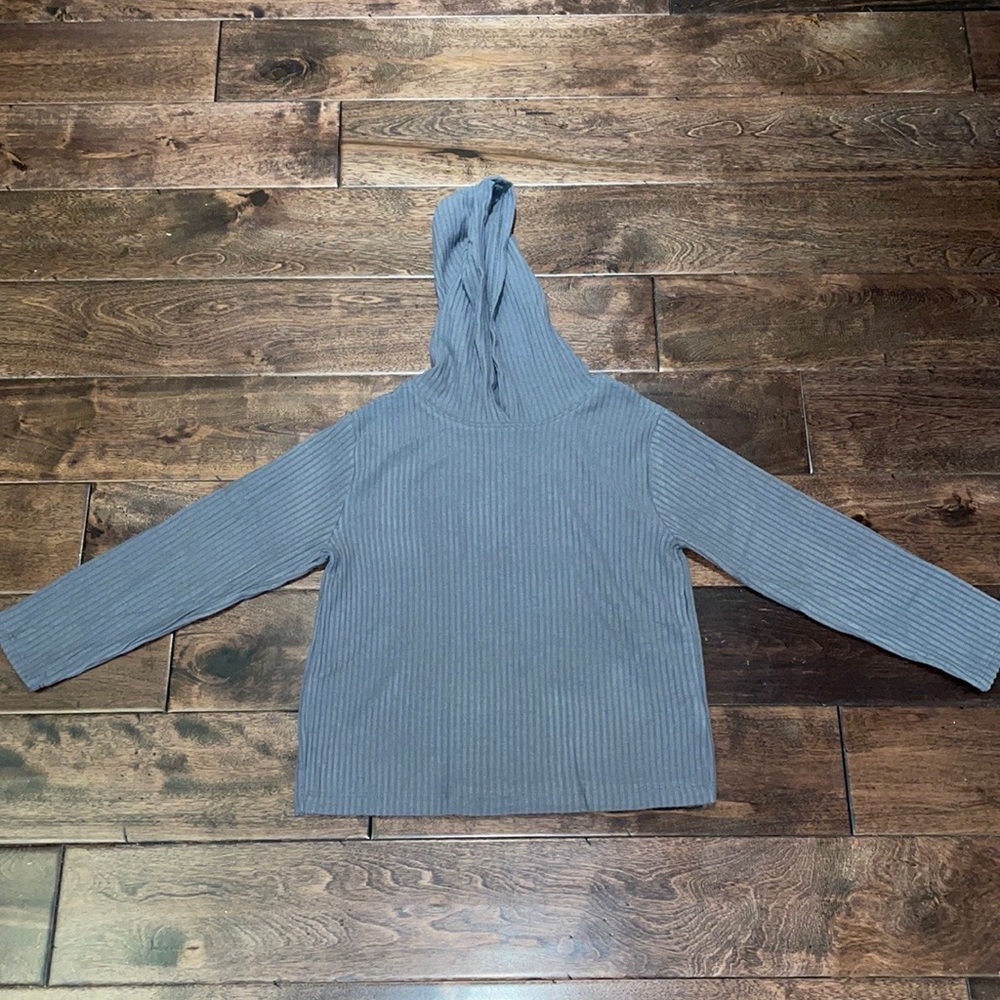 Girls gray ribbed hoodie/ size S/ new w/o tags/ Cat & Jack